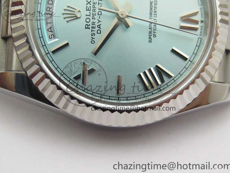 SS Dial 1:1 A2836 Tiffany SS Bracelet Maker Roman Date 40 Bp Blue Edition Day on Best 0412